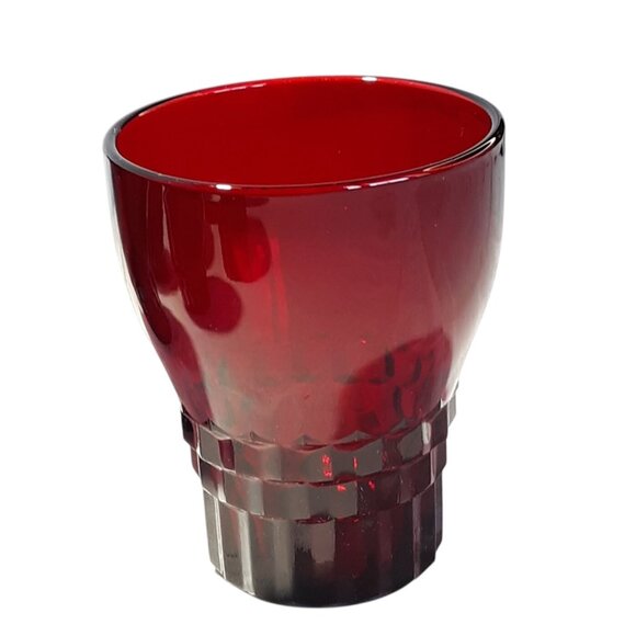 Windsor Royal Ruby by Anchor Hocking 7- 10 Oz Flat Tumblers Holiday Christmas - Picture 3 of 5